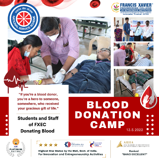 Blood Donation Camp News & Events Francis Xavier Engineering